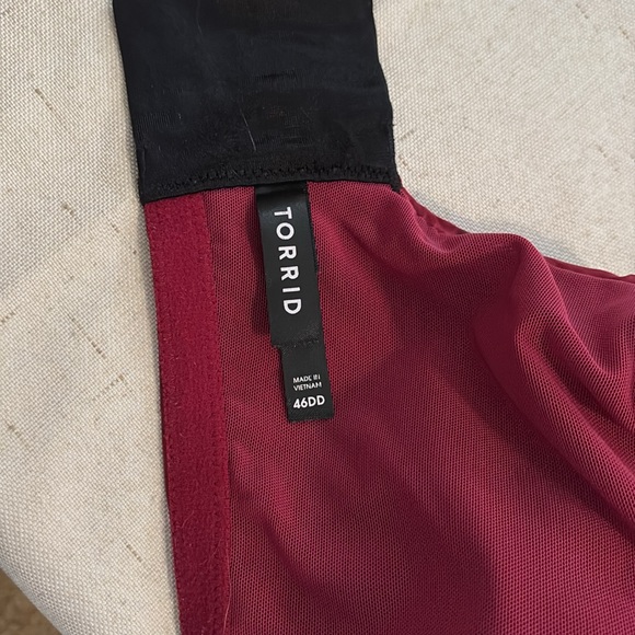 Push Up Plunge Torrid Bra With Velvet Roses - Picture 3 of 3